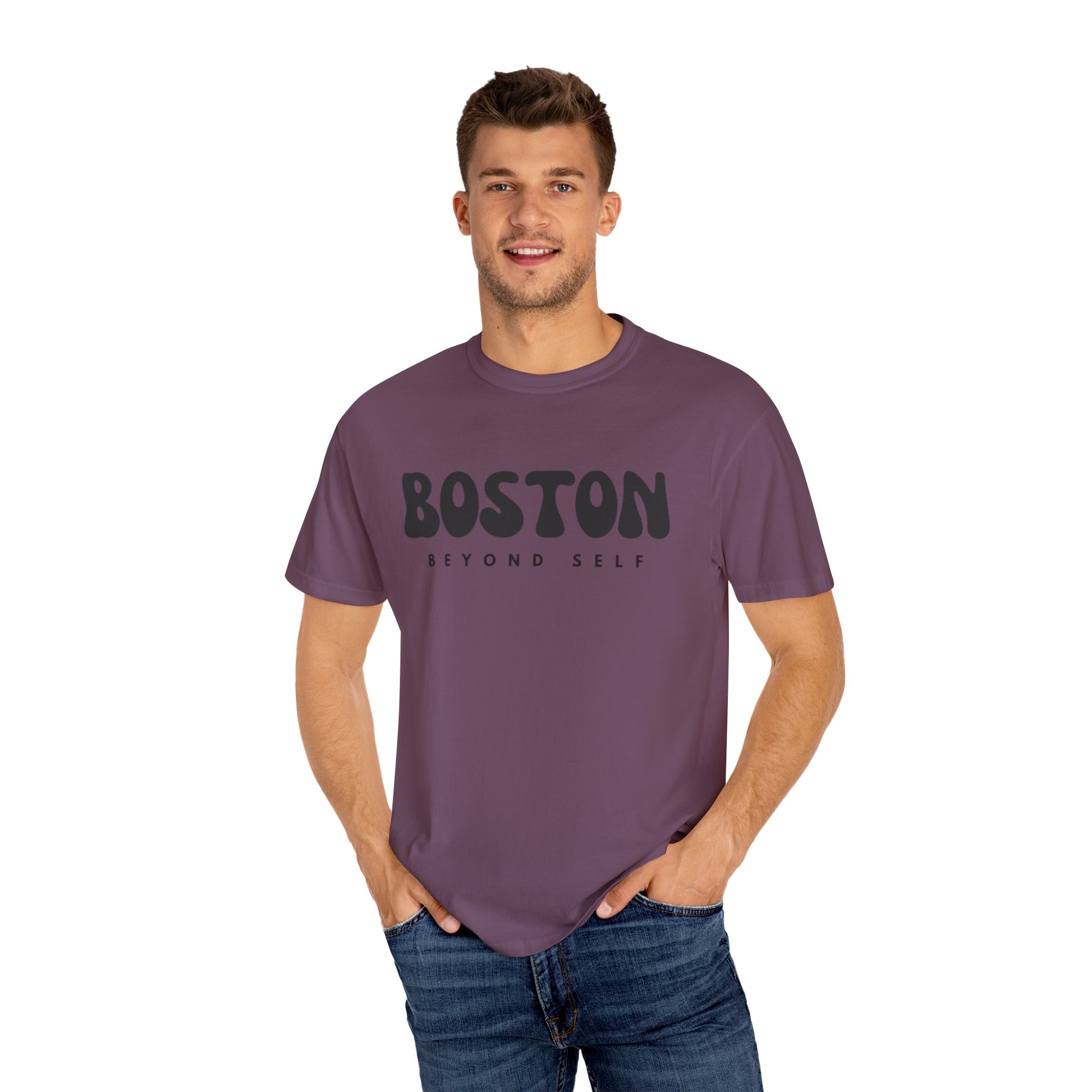 Boston Beyond Self Unisex Garment-Dyed T-Shirt - Casual Streetwear Tee