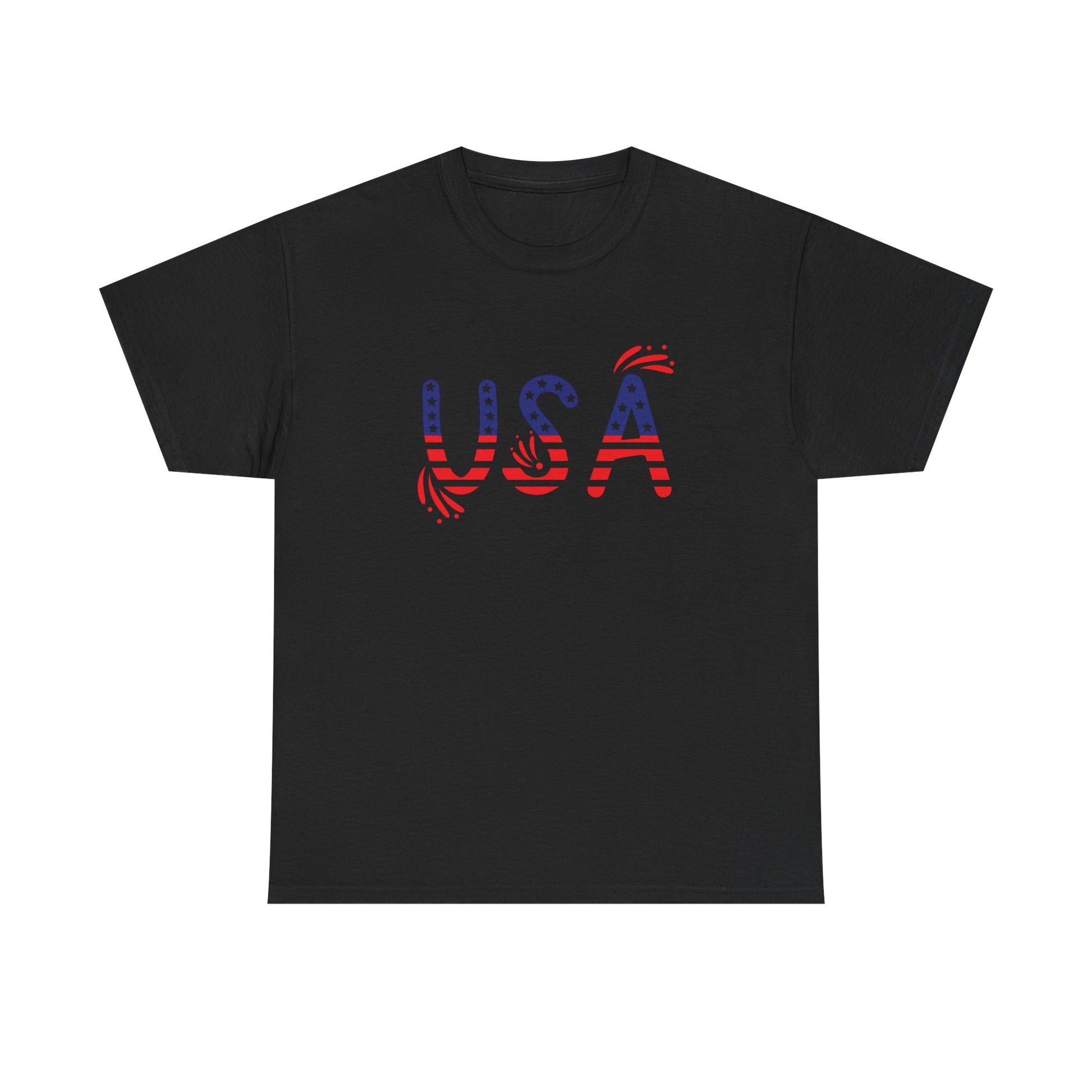 Patriotic USA T-Shirt, Unisex Heavy Cotton Tee, Independence Day Gift